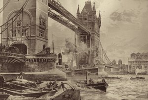The Tower Bridge, to be Erected Over the Thames: Foundation Stone Laid by the Prince of Wales on Monday Last